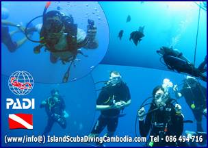 Island Divers PADI Dive Resort on Koh Rong Samloem Island.  SihanoukVille, Cambodia