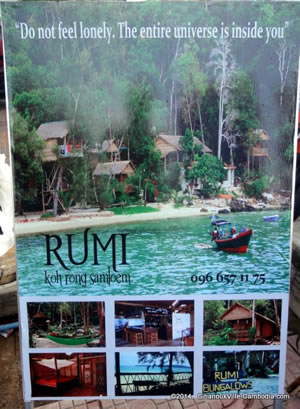 Rumi Bungalows on Koh Rong Samloem Island, Cambodia.